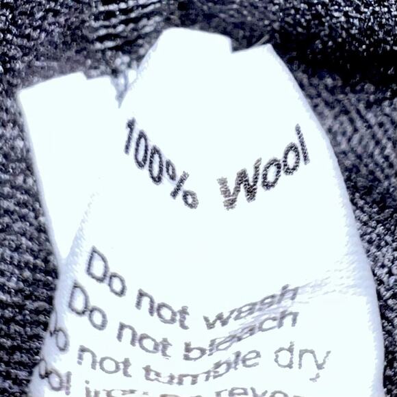 Eskandar Black 100% Wool Pull On Wide Leg Trouser Pants Size 3 - Picture 5 of 6